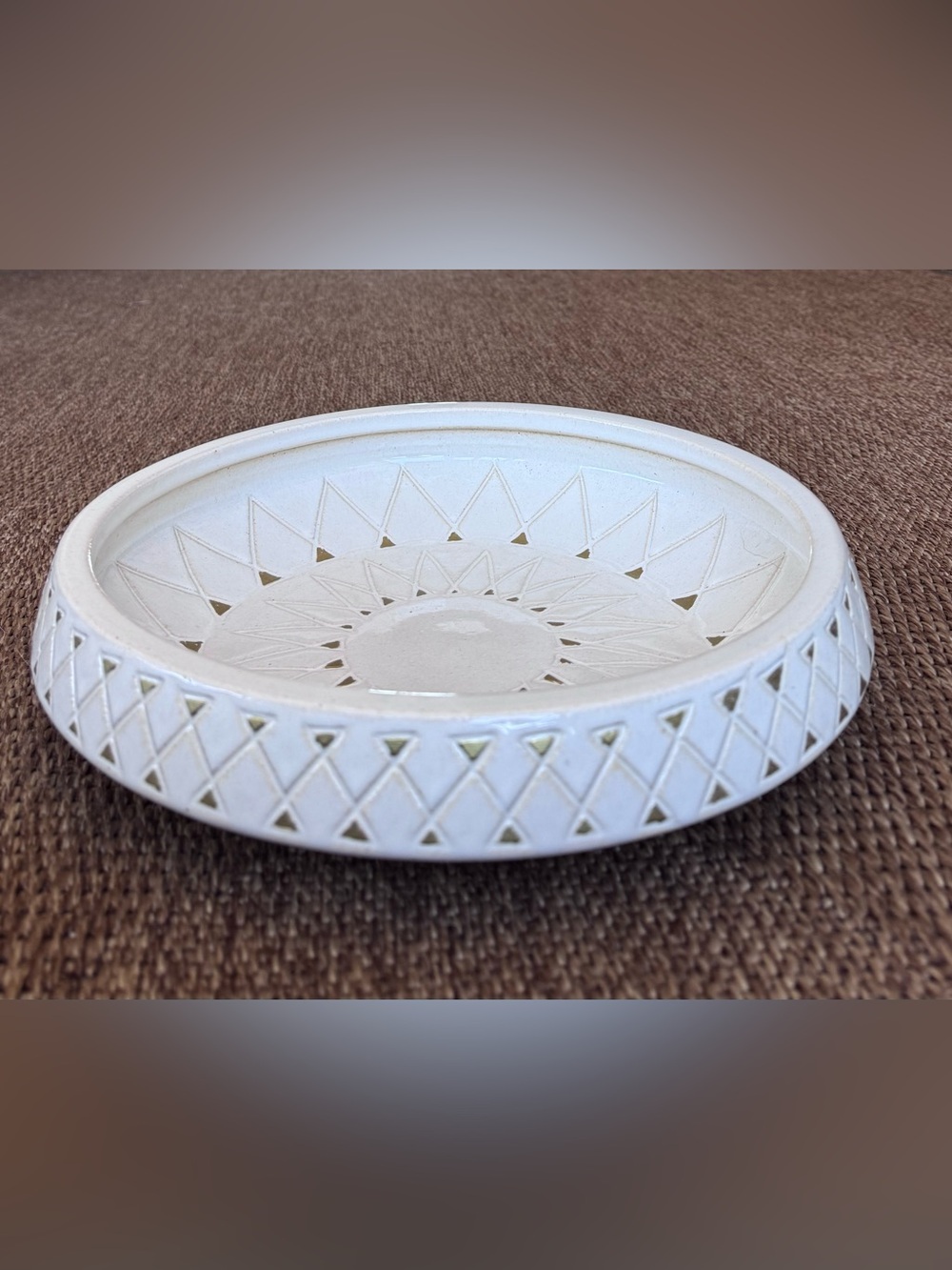 West Elm White Ceramic Decorative Bowl Home